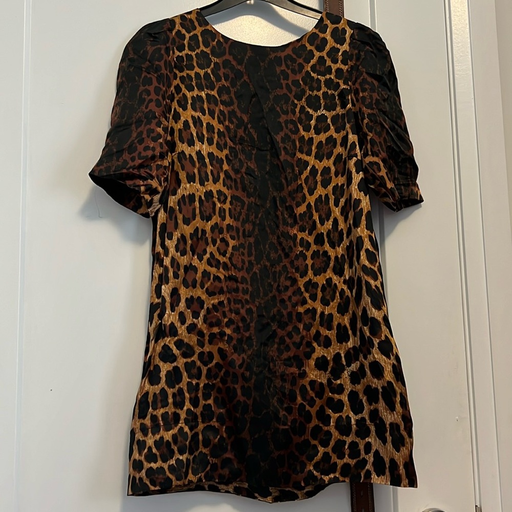 54- Zara Basic Leopard Mini Dress